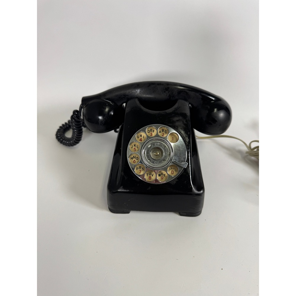 Vintage Kellogg Switchboard & Supply Company Black Rotary Dial Telephone Chicago